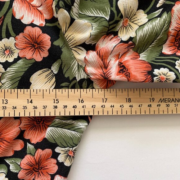 Geometry Floral Double Breasted Button Up Blouse Top Whimsigoth Cottagecore Boho - Picture 8 of 12